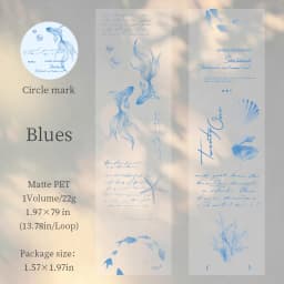Journal GO 5cmx2m Floating Light Fragments Matte PET Tape Ocean & Coffee Decals for Journaling Scrapbooking Planners & DIY Card