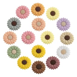 Sunrony 10pcs Mini Leaf Flower Silicone Beads For Jewelry Making Food Grade DIY Pacifier Chain Necklace Accessories