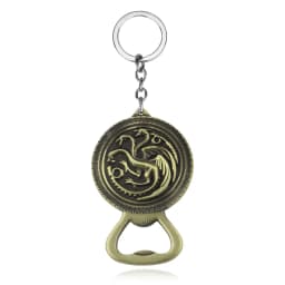 Dragon House Keychain Targaryen Dragon Shape Keyring for Fan Collection Accessories Friends Gift