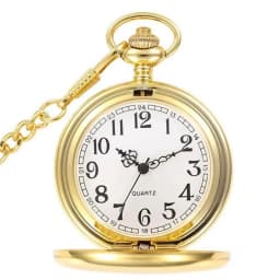 Unique Smooth Steampunk Pocket Watch Men With Fob Nacklace Chain Fashion Quartz Watches Mens Womens Gift reloj de bolsillo
