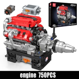 Mould King 10204 Technical Car Engine Toys The Motorized FE Sports Car V8 Engine Building Block Brick Kids Christmas Gift