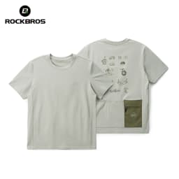 ROCKBROS Summer Cycling Jersey Elastic Quick Dry Breathable Short Sleeve T-Shirt Men Women Cycling Clothing Daily Casual Wear