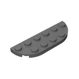 MOC PARTS GDS-899 Plate, Round Corner 2 x 6 Double compatible with lego 18980 toys Assembles Building Blocks Technical