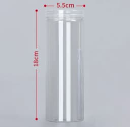 1PC Plastic Packing Bottle PET Clear Empty Seal Bottle Circular Bucket Storage Biscuit Jar Food Grade Sealed Cans Tank Container