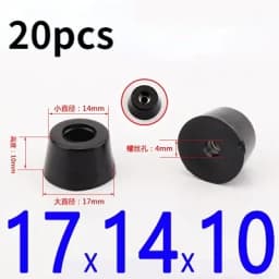 20Pcs Black Rubber Feet Chair Floor Protector Non-slip Furniture Feet Table Leg Cover Cabinet Bottom Pads Funiture Legs