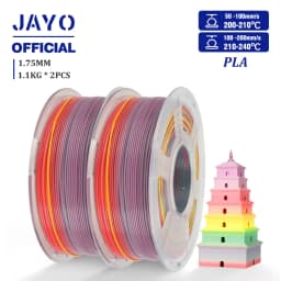 JAYO PLA/PETG/SILK/TPU/ABS 3D Printer Filament 1.75mm 2 Rolls 3D Printing Materials for 3D Printer Free Shippment