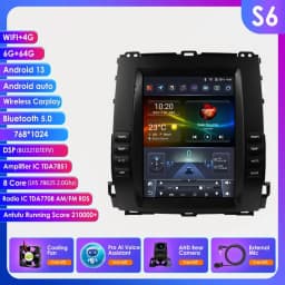 9.7"7862 Android 13 Auto Car radio For Toyota Land Cruiser Prado 120 for Lexus GX470 Multimedia player GPS Stereo 2din BT Screen