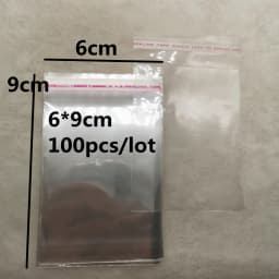 100pcs/lot 4x6cm--14x14cm Various Models Poly Bag Transparent Opp Plastic Bags Self Adhesive Seal Jewellery Making Packaging Bag