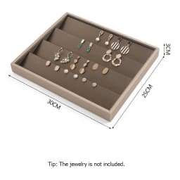 PU Leather Jewelry Display Tray for Drawer Counter Top Pendant Earrings Necklace Ring Organizer Bracelet Holder Storage Showcase