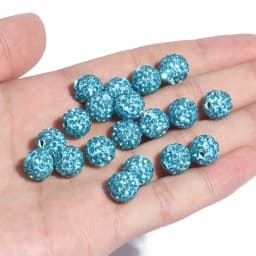 10pcs 6/8/10mm Czech Crystal Rhinestones Pave Disco Ball Clay Beads Round Spacer Beads Charms for DIY Jewelry Making Bracelet