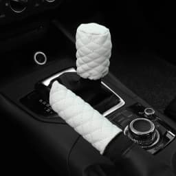 2 Sets PU Leather Stereo Embroidery Car Handbrake Cover Handle Set Manual Gear General Automotive Supplies