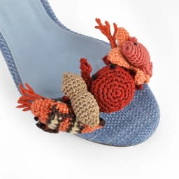 Onlymaker Women Open Round Toe Woven Embellished Ankle Strap Sandals Thin Heel Big Size Sandals