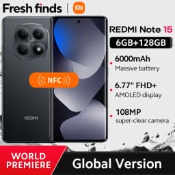 【World Premiere】Global Version Xiaomi Redmi Note 15 MTK Helio G100-Ultra Smartphone 6.77" AMOLED display 108MP camera 6000mAh