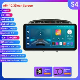 Snapdragon 6115 Carplay Android 14 Auto radio for Peugeot 308 308SW 2007-2015 408 Autoradio GPS 360 Camera multimedia 2din RDS