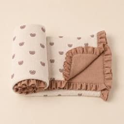 1PCS Soft Breathable Newborn Swaddle Blanket with Lace Edge Versatile Baby Wrap for Carriage Cover And Nursery Room Blanket Suit