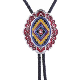 Natural Stone Scorpion Bolo Tie for Man Indian Cowboy Western Cowgirl Leather Rope Zinc Alloy Necktie