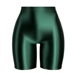 Women Cropped Pants Oily Shiny Luster Tights Form-fitting Opaque Sexy High Waist Capris Smooth Super Smoothy Skinny Leggings