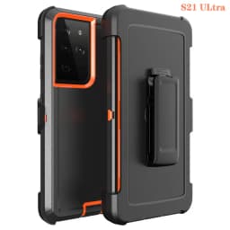 3 IN1 For Samsung Galaxy S22 S21 S20 S23 S24 ULTRA S10 Plus Note 20 10 9 8 Heavy Duty Armor Shockproof + Belt Clip Case Cover