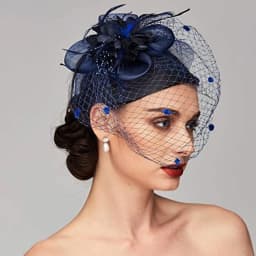 Birdcage Bride Veil Wedding Hair Accessories Flowers Feather Mesh Veil Face Cover Multi Colors Korea Japan Black White