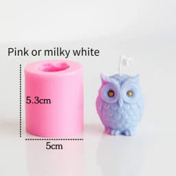 3D Owl Silicone Candle Mold Cute Animal Ice Cube Chocolate Baking Mould Handmade Soap Gypsum Crafts Resin Casting Tool Home Gift