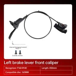 TESNO M500 2-Piston MTB Hydraulic Disc Brake Set Aluminum Alloy Front And Rear Bicycle Brakes with Silicone Protective Covers