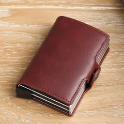 New Double Layer High Capacity Men ID Credit Bank Card Holder Wallet Anti Rfid Blocking Protected Magic Mini Small Money Wallets