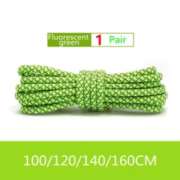 1Pair Reflective Shoelace Fluorescent Shoelaces for Sneaker Round Rope Shoe Laces Yezzy 350 Unisex 100/120/140/160cm Shoetrings