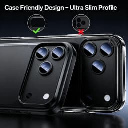 NNBILI 2Pcs For IPhone 18 Pro Max Camera Lens Protector - Premium 9H Tempered Glass With Strong Adsorption Case-Friendly Design
