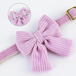 Free Personalized Dog Collar with Cute Bowknot Soft Velvt Pet Puppy Collars Necklace Adjustable For Small Medium Dogs Chihuahua