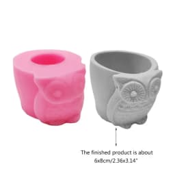 3D Animal Flowerpot Pen Holder UV Crystal Epoxy Mold Elephant Cement Plaster Clay Resin Silicone Mould DIY Crafts Casting Mold