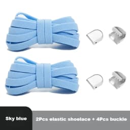 1Piar Rubber Band for Laces Elastic Laces Sneakers Shoelaces Without Ties End Locks College Style Shoestring Shoes Accessories