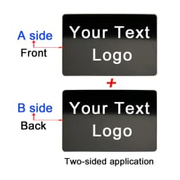 86x54x0.4mm Personalize Your Logo Text Aluminium Plate Custom Badge Adhesive Tape ID Door Wall Mailbox Business Card Name Tag