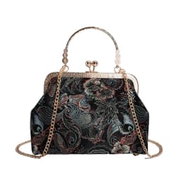 Silk Embroidery Crossbody Bag Patchwork National Style 2025 Hot Sale Bags for Women Hasp Simple Fashion Women's Handbags