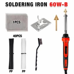 Pro Plastic Repair Soldering Iron 220V/110V for Car Bumper & Damaged Plastic Temperature Adjustable Include PP/PE/ABS/PVC Solder