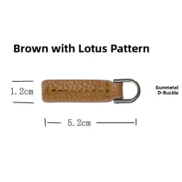 Top Layer Cowhide Zipper Pull Tab Detachable Copper Screw Rod Hardware D Buckle Handbag Resistant Pull Handle Clothing Access...