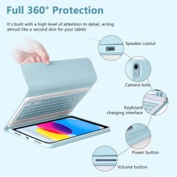 With Pencil Holder For Redmi Pad 2 9.7 Case with Keyboard Detachable Wireless Keyboard Tablet Cover Redmi Pad 2 SE 9.7 Funda
