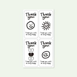 100pcs/25sheets Cute Rectangular Sticker Gift Box Decor Open Me Stickers Thank Stickers for Small Packaging 3 * 6CM