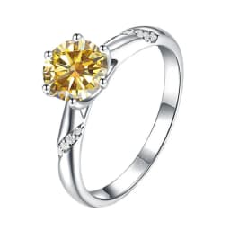 JoyceJelly S925 Ring With 1CT D Color Moissanite Diamond Female Classical Sterling Silver 925 Jewelry For Wedding Engagement