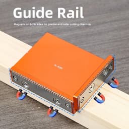 Aluminum Alloy 90 Degree Saw Guide - Right Angle Woodworking Cutting Positioning Tool with Strong Magnetic Base