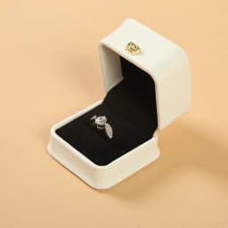 Wire-drawing PU Leather Crown Button Ring Storage Box Jewelry Packing Box Crown Buckle Ring Stud Jewelry Set Box