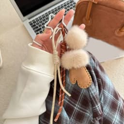 Cute Snow Boots Phone Pendant Chain Accessories Aesthetic Shoes Heart Shap Bag Decoration Keychain Gift