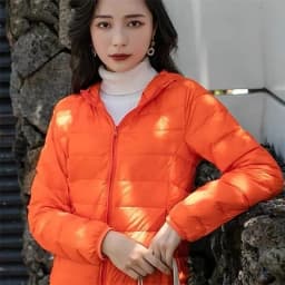 Down Jacket Women Parkas Windproof Puffer Coat New Autumn Winter Warm Stand-UP Collar Thin Cotton Coat Short Overcoat Top Ladies
