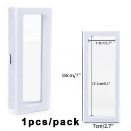 PE Film Jewelry Storage Box 3D Packaging Case Gemstone Free Stand Floating Frame Membrane Ring Earrings Necklace Display Holder