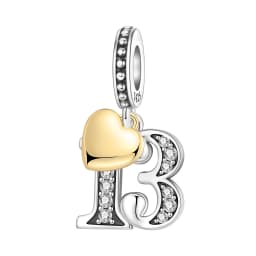 Original 15th 16 18 20 21 Anniversary Birthday Wedding S925 Sterling Silver Bead Pendant Fit Bracelet Necklace DIY Jewelry Gifts