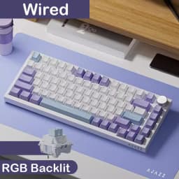 AJAZZ AK820 and AK820PRO Mechanical Gaming Keyboard 75% Layout PBT OEM Keycap RGB Backlight Full Key Anti-Ghosting Type-C