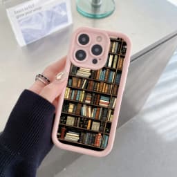 Book Shelf Creative Pattern Phone Case For iPhone 18 17 11 12 13 14 15 16 Pro Max 17E 16E 16 Plus 17 Air Shockproof Bumper Cover