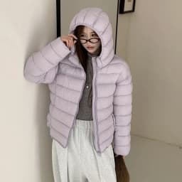 Lightweight Solid Color Down Cotton Parkas Women Korean Zipper Up Hooded Crop Parkas Woman Casual Thicken Warm Cotton Jackets