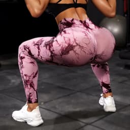 Tie Dye Seamless High Waisted Workout Leggings For Women Scrunch Butt Lifting Yoga Gym Athletic Pants
