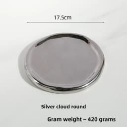Simple Ceramic Dinner Plate Decorative Plate, Creative Cloud Tray, Kitchen Living Room Home Jewelry Storage Plate, Cloud Plate