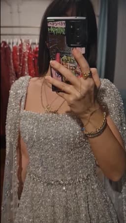 FATAPAESE Customized Engagement Gowns Tank Cape Long sleeve All Cover Crystal Beaded Gems Maxi Puffy Skirt Bride Clothes Abiye